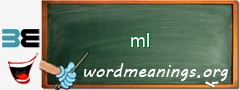 WordMeaning blackboard for ml